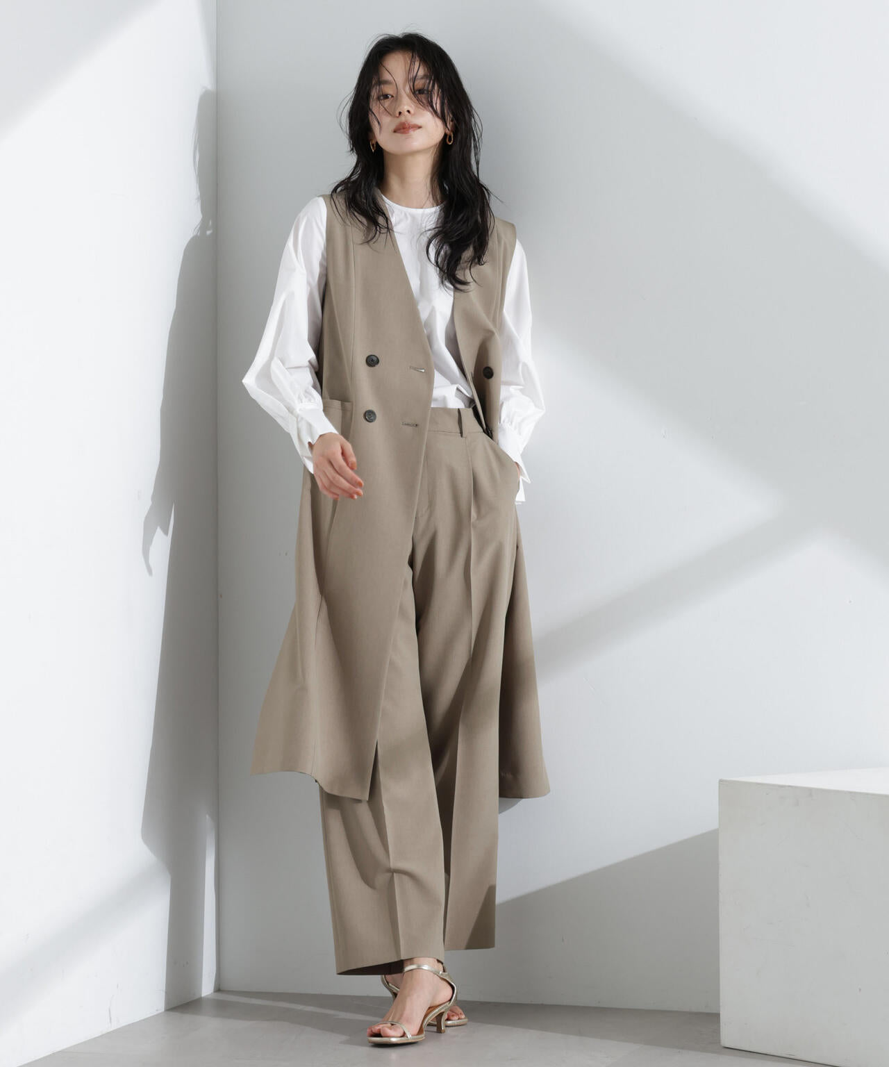 ライトファンクション ロング ダブル ジレ ( セットアップ 可)