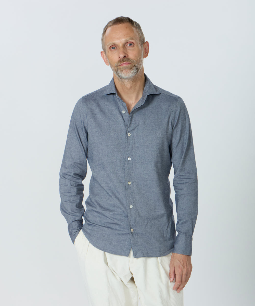 Finamore コットンスポーツシャツ/SIMONE(シモーネ)/A4000 シャツ