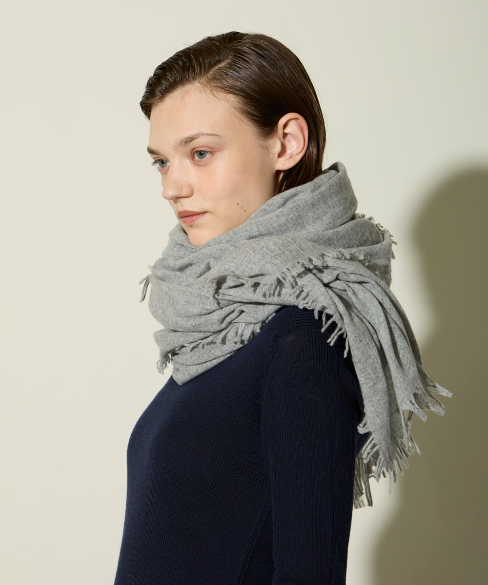 ASAUCE MELER | ファインラムエアリーソリッドウールストール - アマン