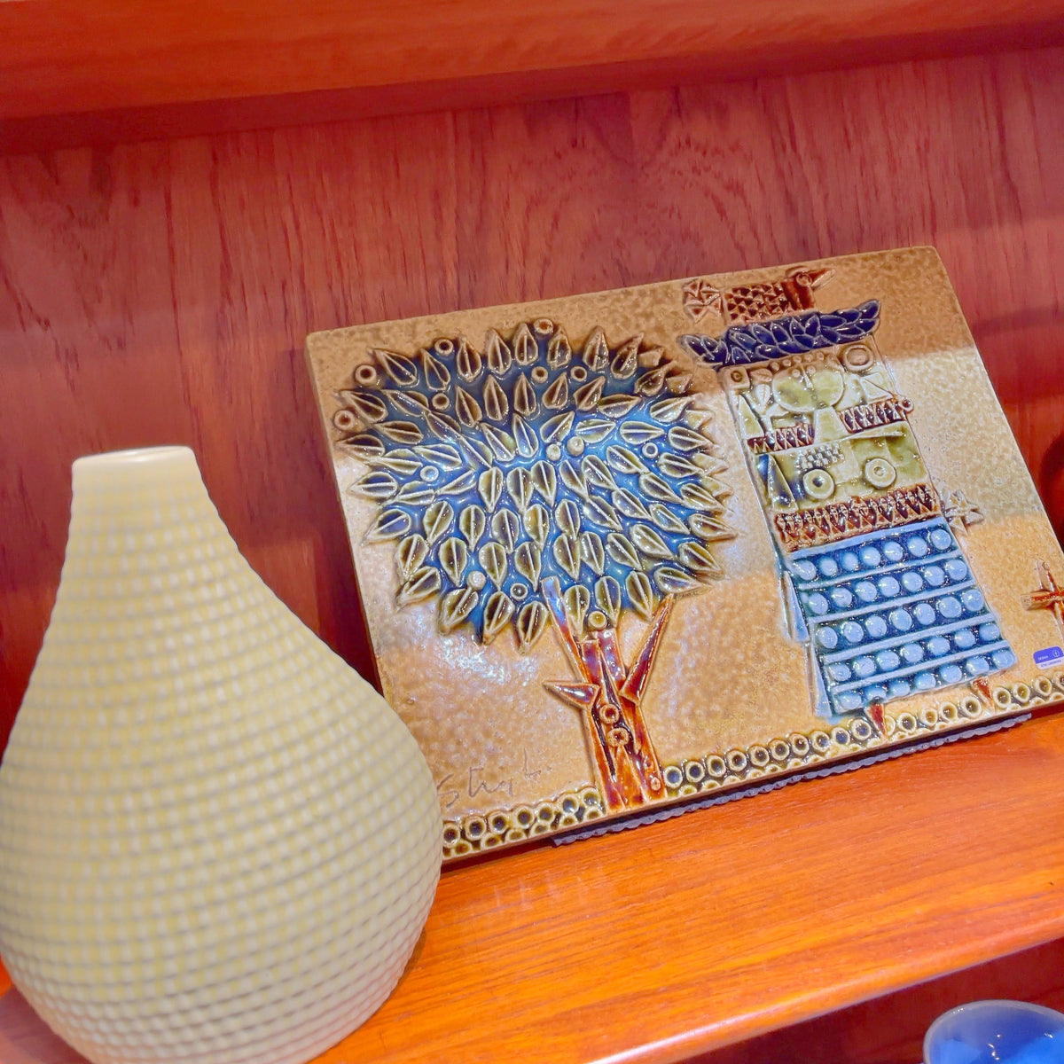 北欧 ヴィンテージ スティグ・リンドベリ 陶板 グスタフスベリ 勤続25