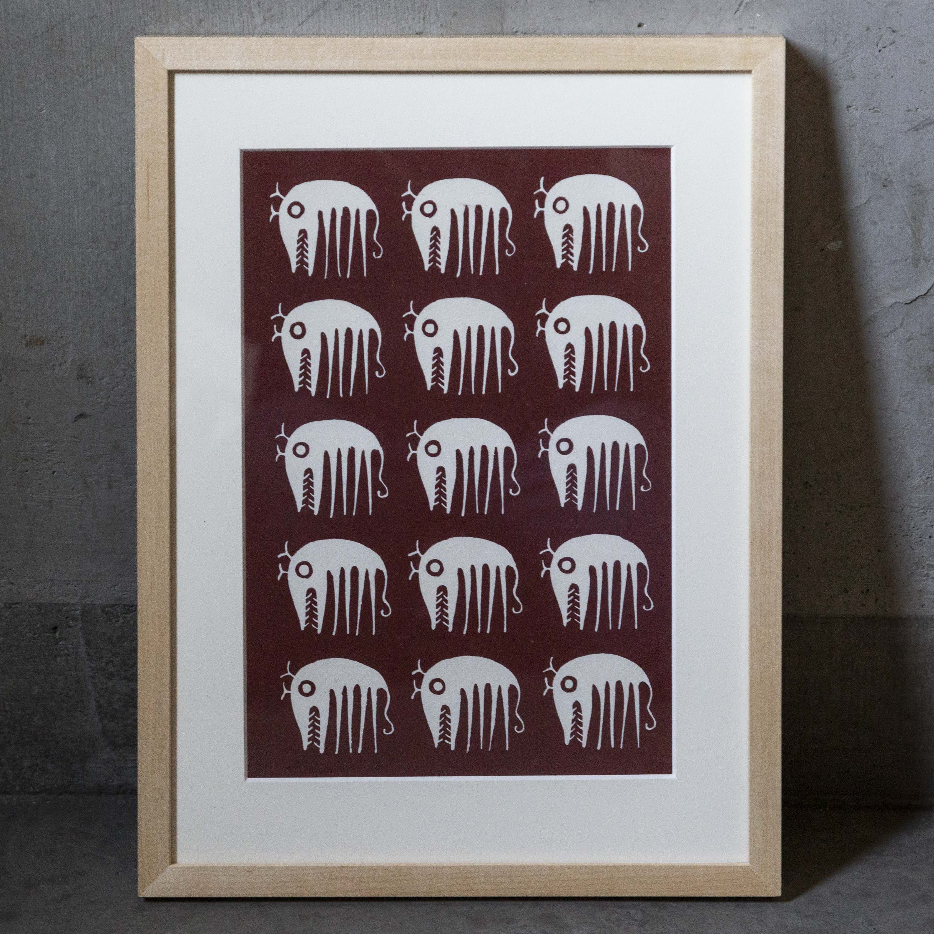 望月通陽｜染絵｜不安な怪物 – 青花の会｜seikashop