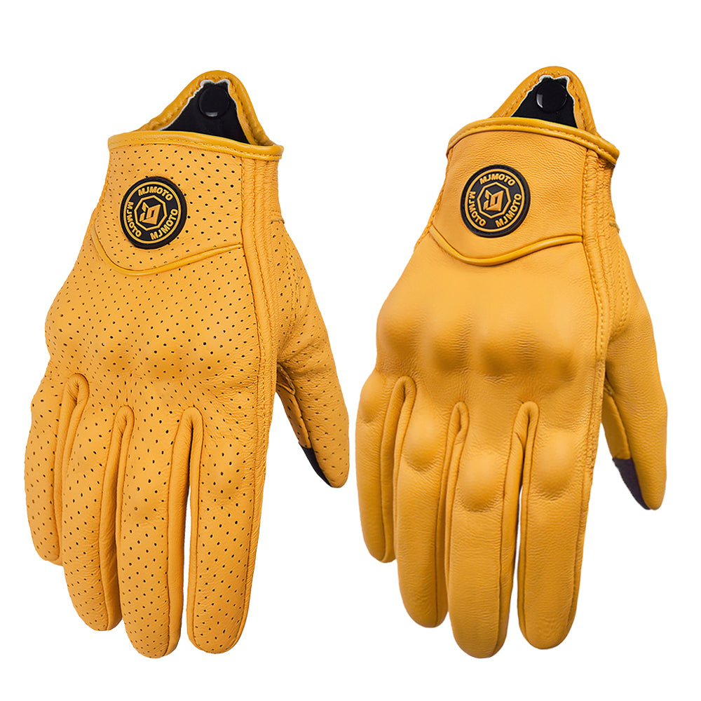 Buy Touch Screen Goat Leather Motorcycle Gloves for Men – ShockMoto