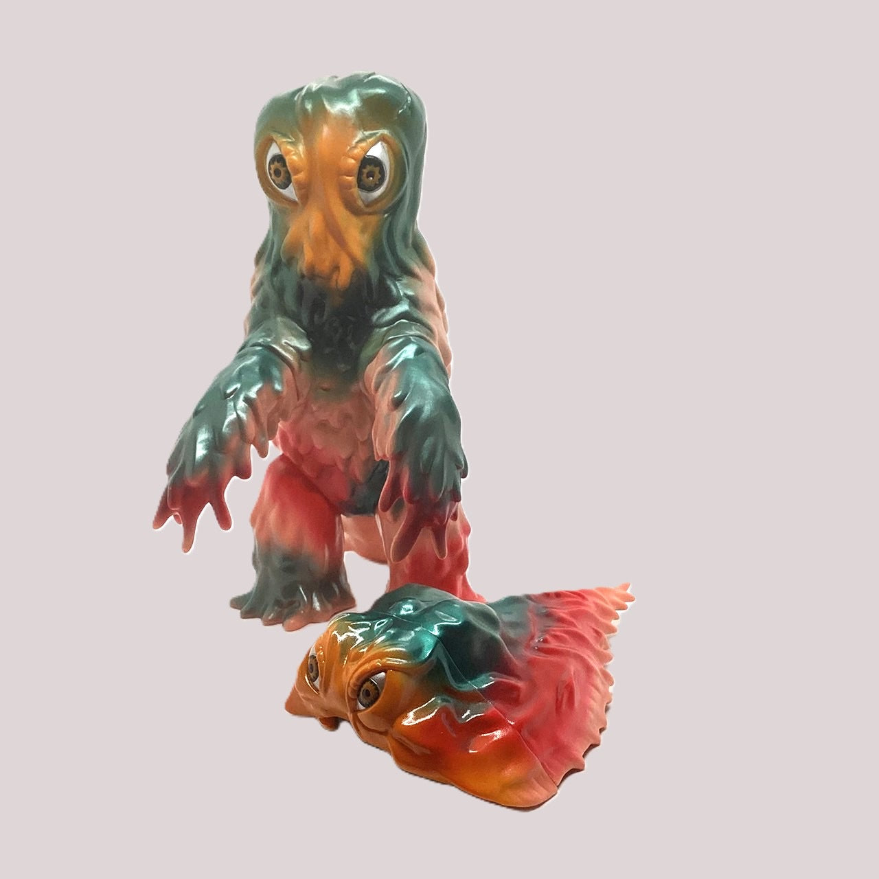 マルサン 世紀の大怪獣 ヘドラ 350 蓄光 紫緑赤 ソフビ マルサン製