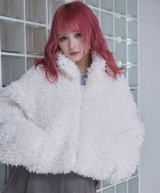 プードルファーショートジャケット | axes femme online shop