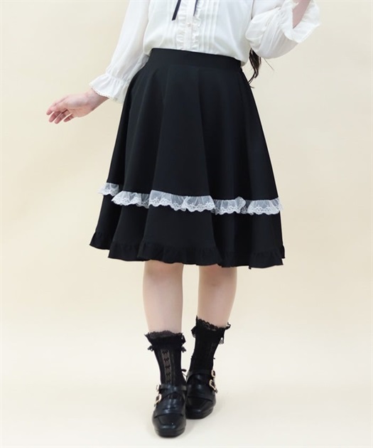 レースフリルサーキュラースカート | POETIQUE | axes femme online shop
