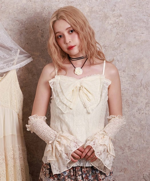 レーシービッグリボンキャミ 【会員限定価格】 | axes femme online shop