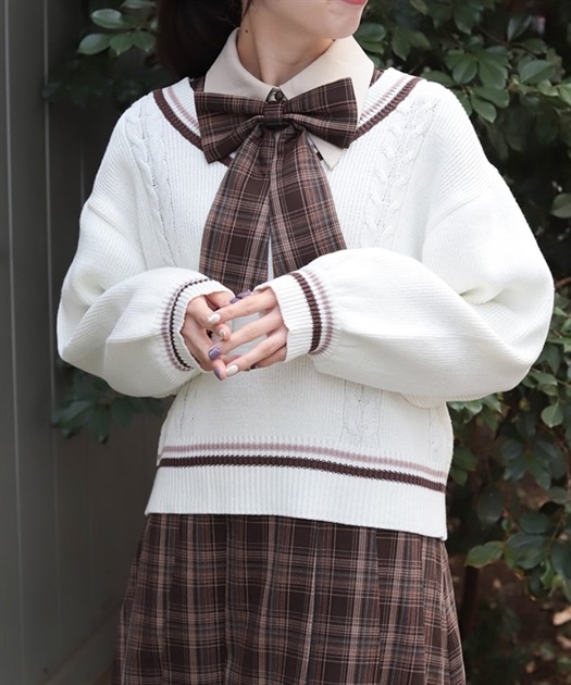 ケーブルチルデンニットプルオーバー | axes femme | axes femme