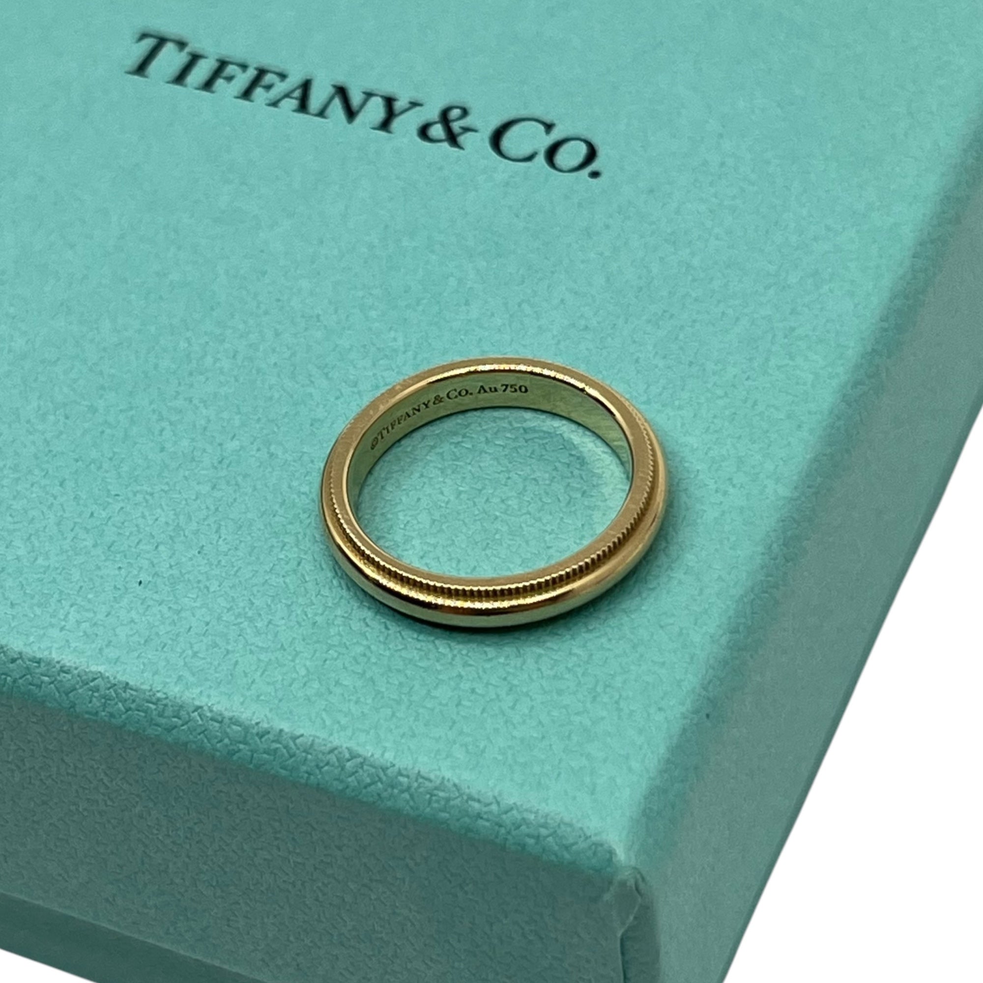 TIFFANY & CO.(ティファニー) AU750 Milgrain ring ミルグレイン