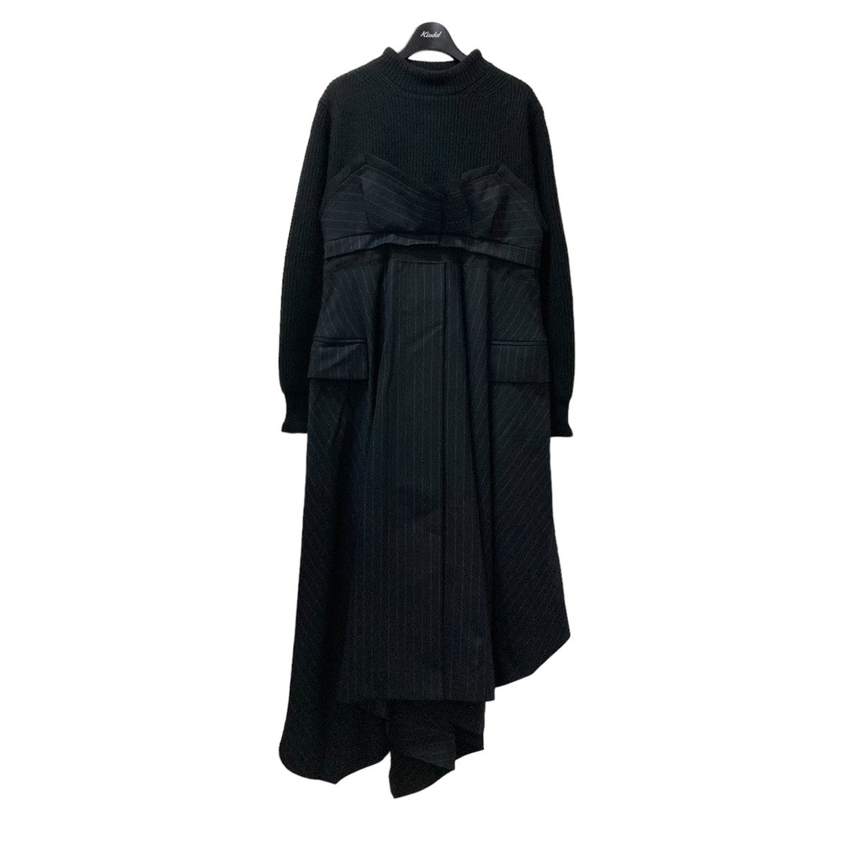 sacai ドッキングストライプシャツコート サンプル品 sacai ドッキング