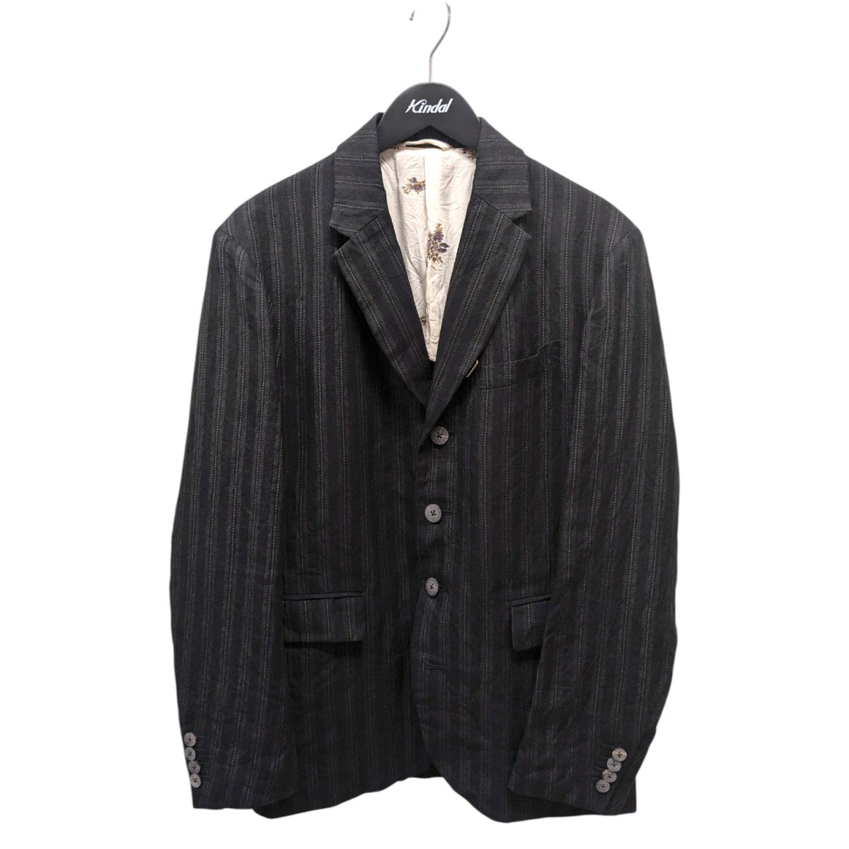 calmlence(カームレンス) テーラードジャケット ブラック×グレー