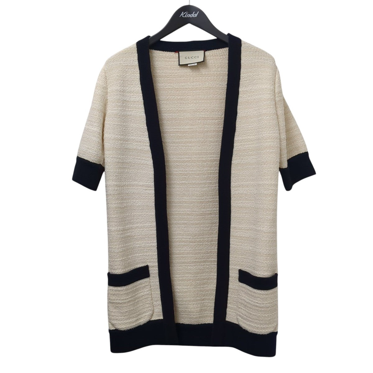 GUCCI(グッチ) ニットコート490346 490346 アイボリー×ブラック サイズ