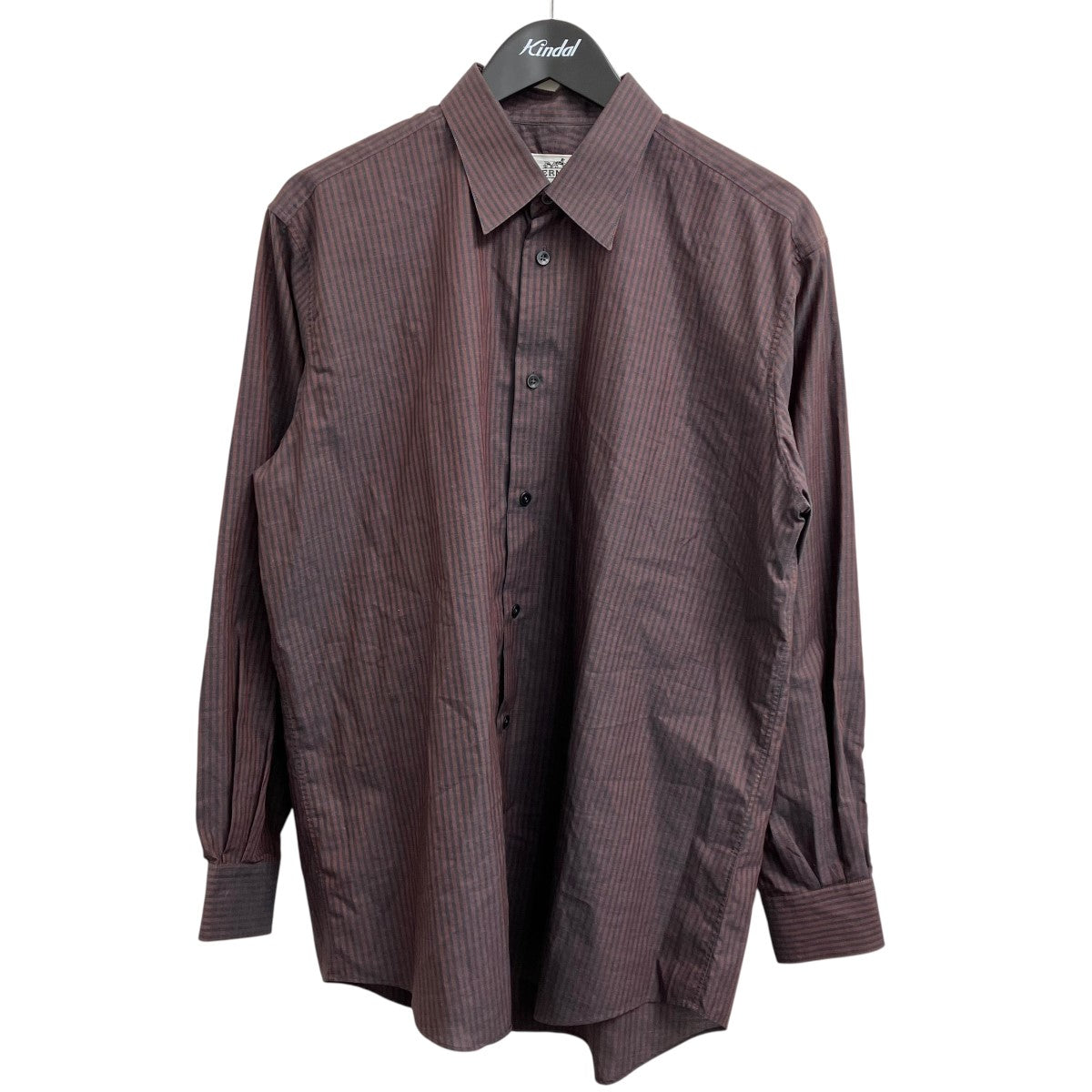 HERMES(エルメス) ストライプシャツ ブラウン サイズ 41｜【公式