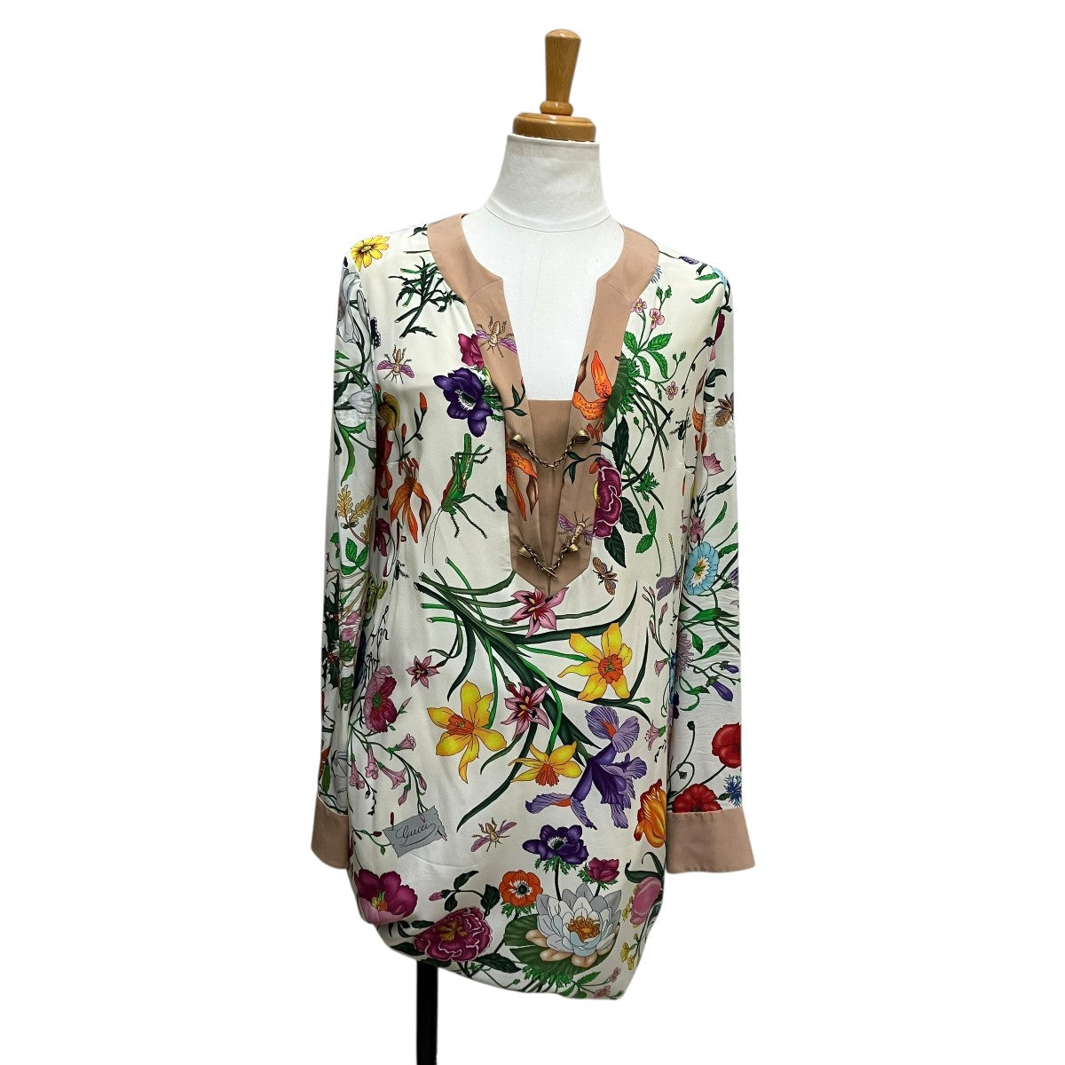 GUCCI(グッチ) 50 YEARS IN JAPAN花柄シルクシャツワンピース358691