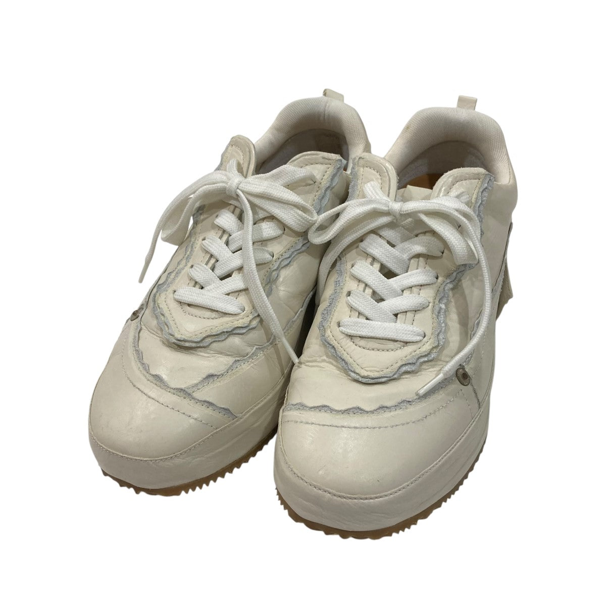 LOEWE(ロエベ) レザースニーカー592301 592301 ホワイト サイズ 41