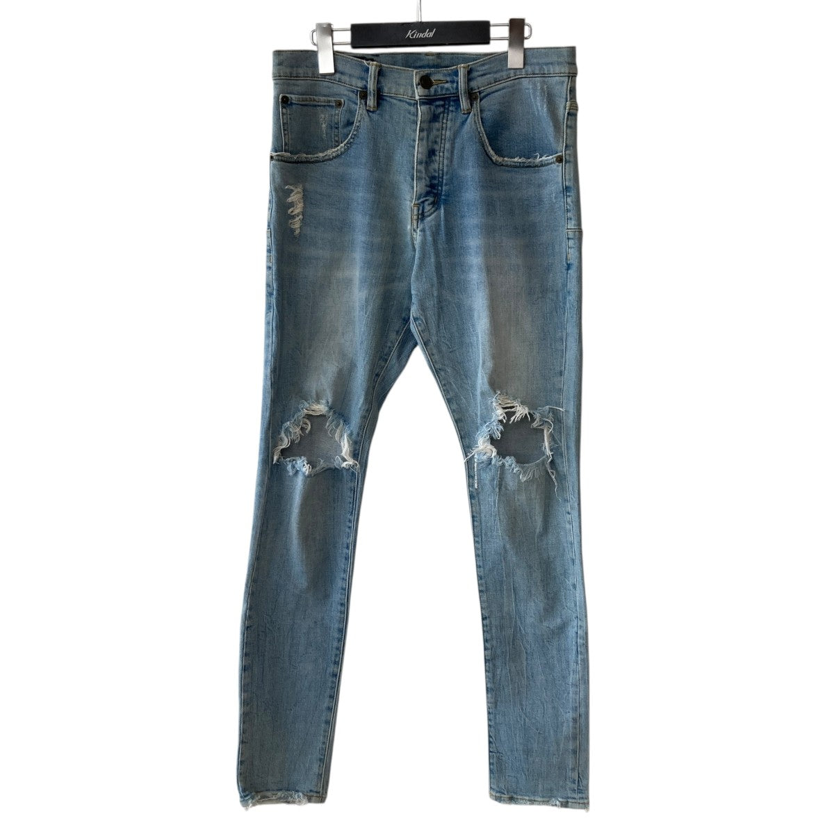 PURPLE BRAND(パープル ブランド) クラッシュデニムパンツ スカイ