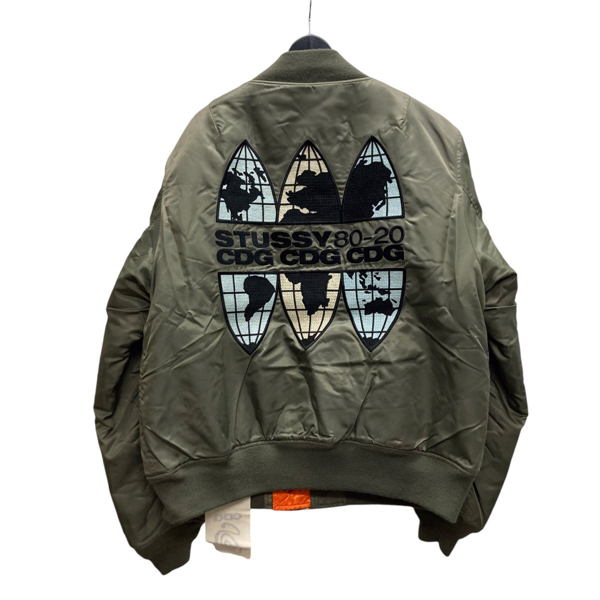 stussy×CDG 20AW40周年記念 MA-1 Jacketフライトジャケット カーキ
