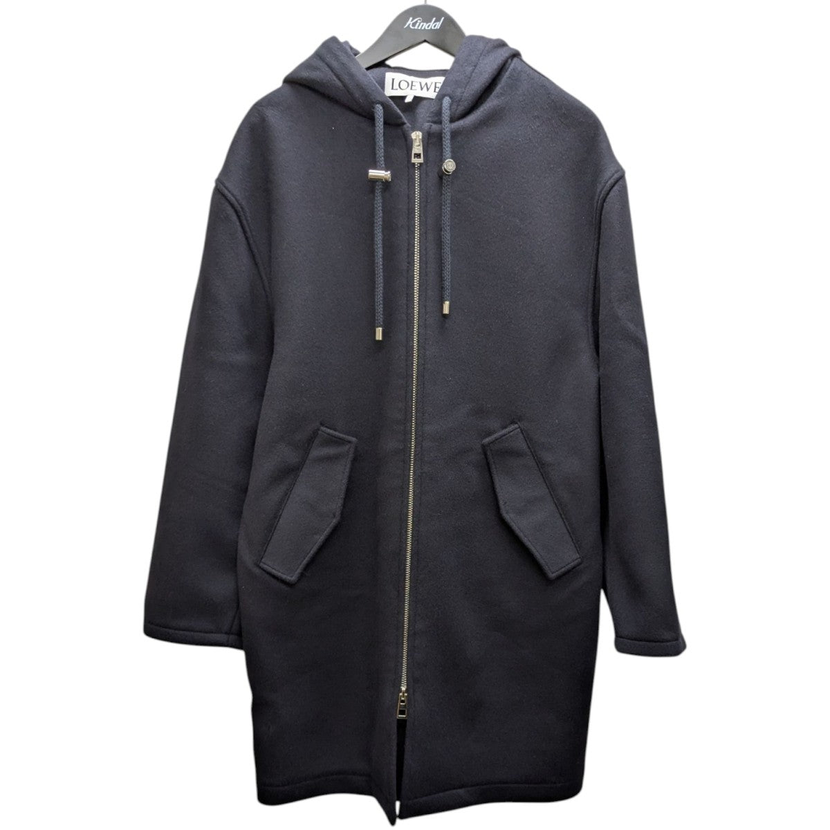 LOEWE(ロエベ) ジップフーデッドコート H526Y01WC7 ネイビー サイズ 44