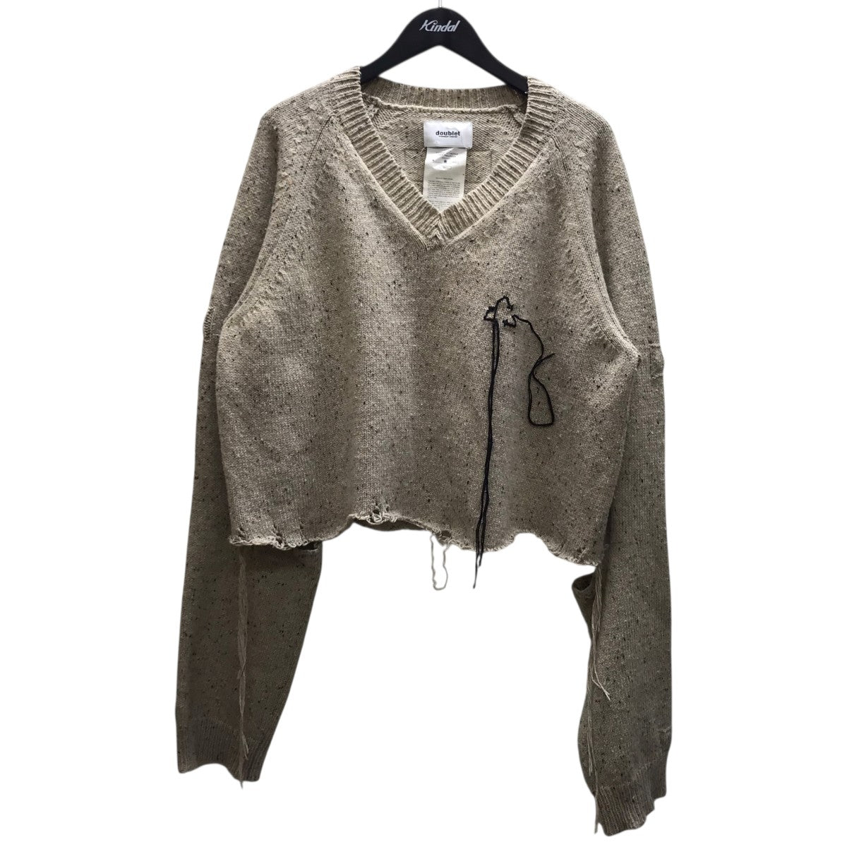 doublet(ダブレット) 22AW MAGNET ATTACHED KNIT PULLOVER Vネック