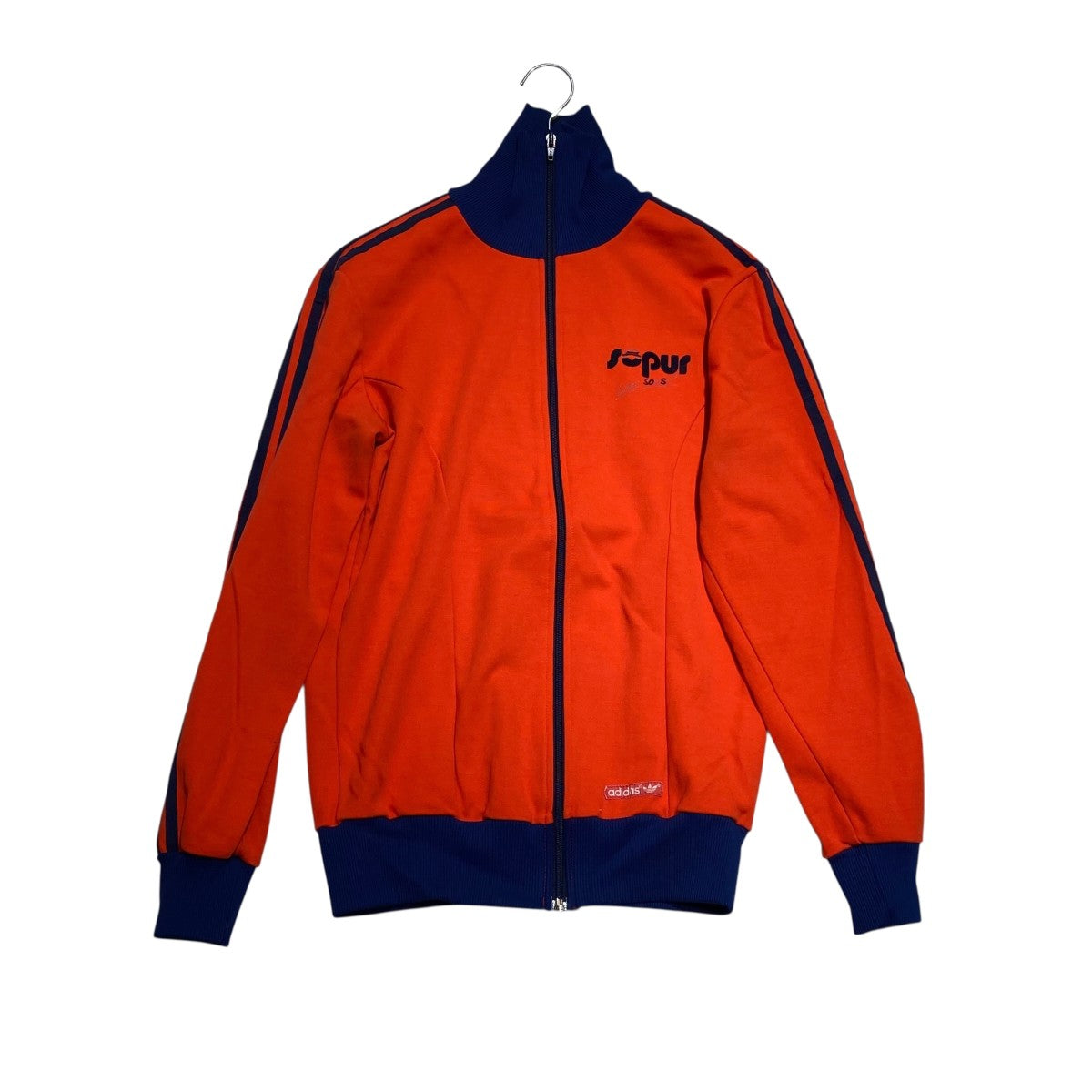 アディダス80s USA製 刺繍ロゴ 万国旗タグ 肉厚 パーカー アディダス