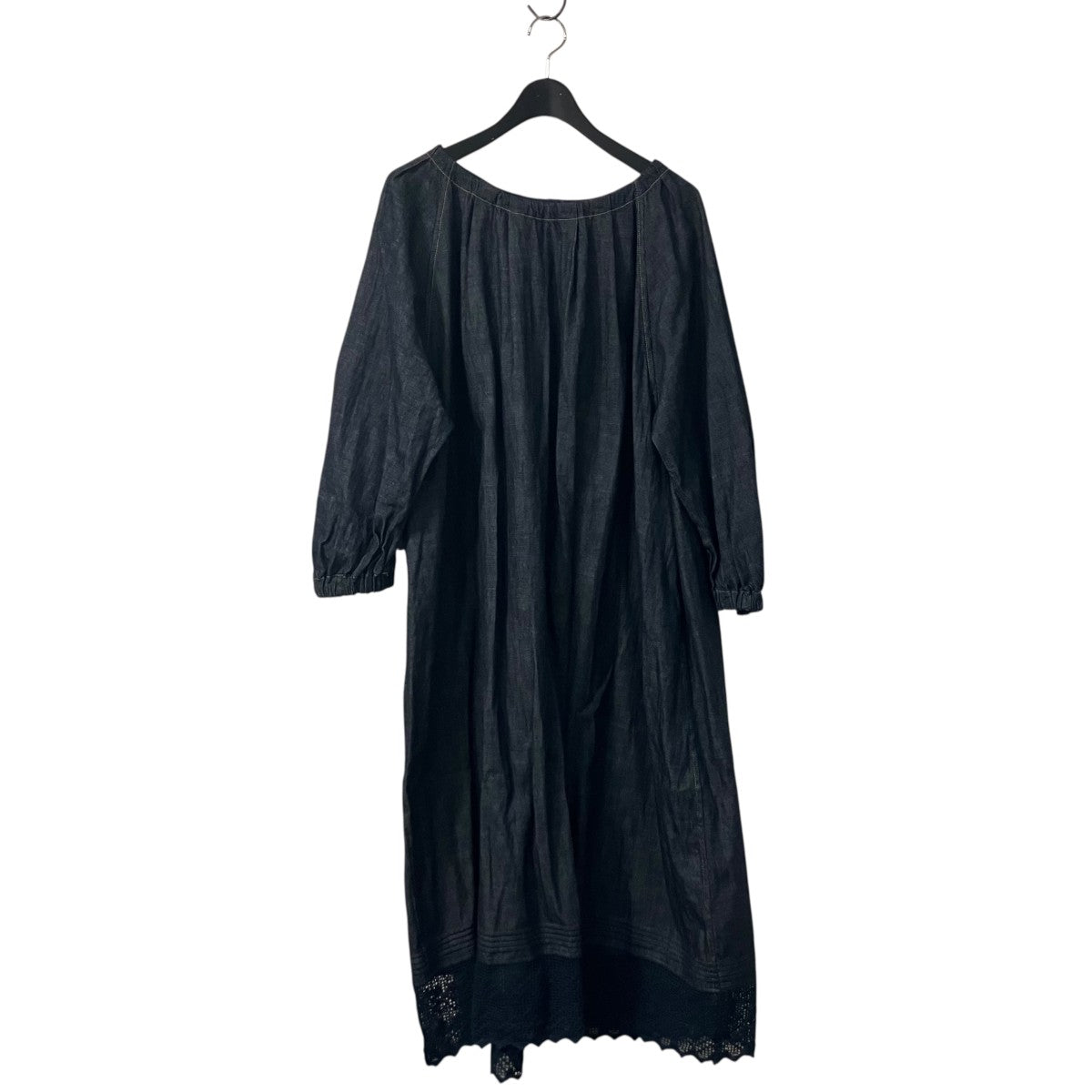 45R(フォーティファイブアール) 45プチデニム×レースのタックドレス