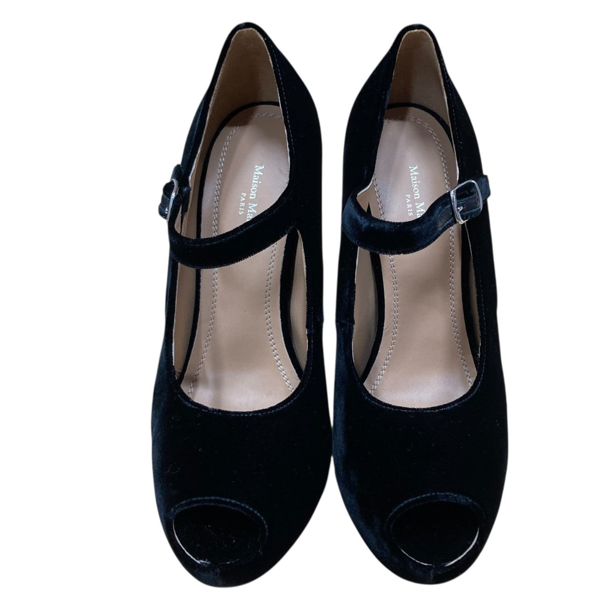 Maison Margiela(メゾンマルジェラ) 変形ヒールベロアパンプス