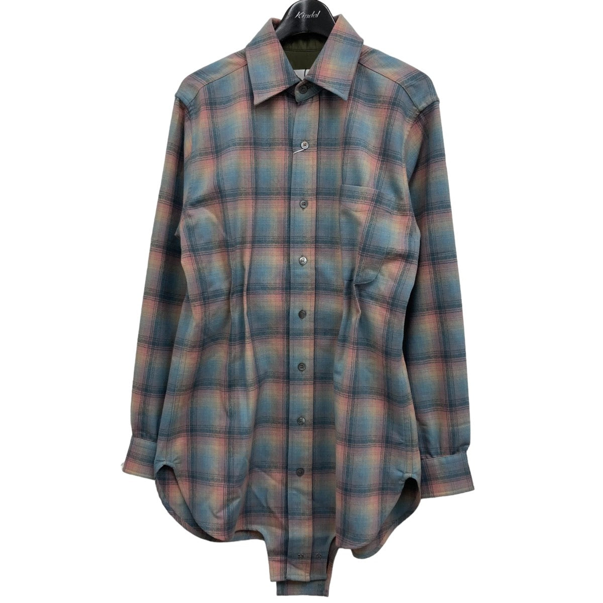 Maison Margiela×PENDLETON チェックシャツ S67FP0028 ブルー×ピンク
