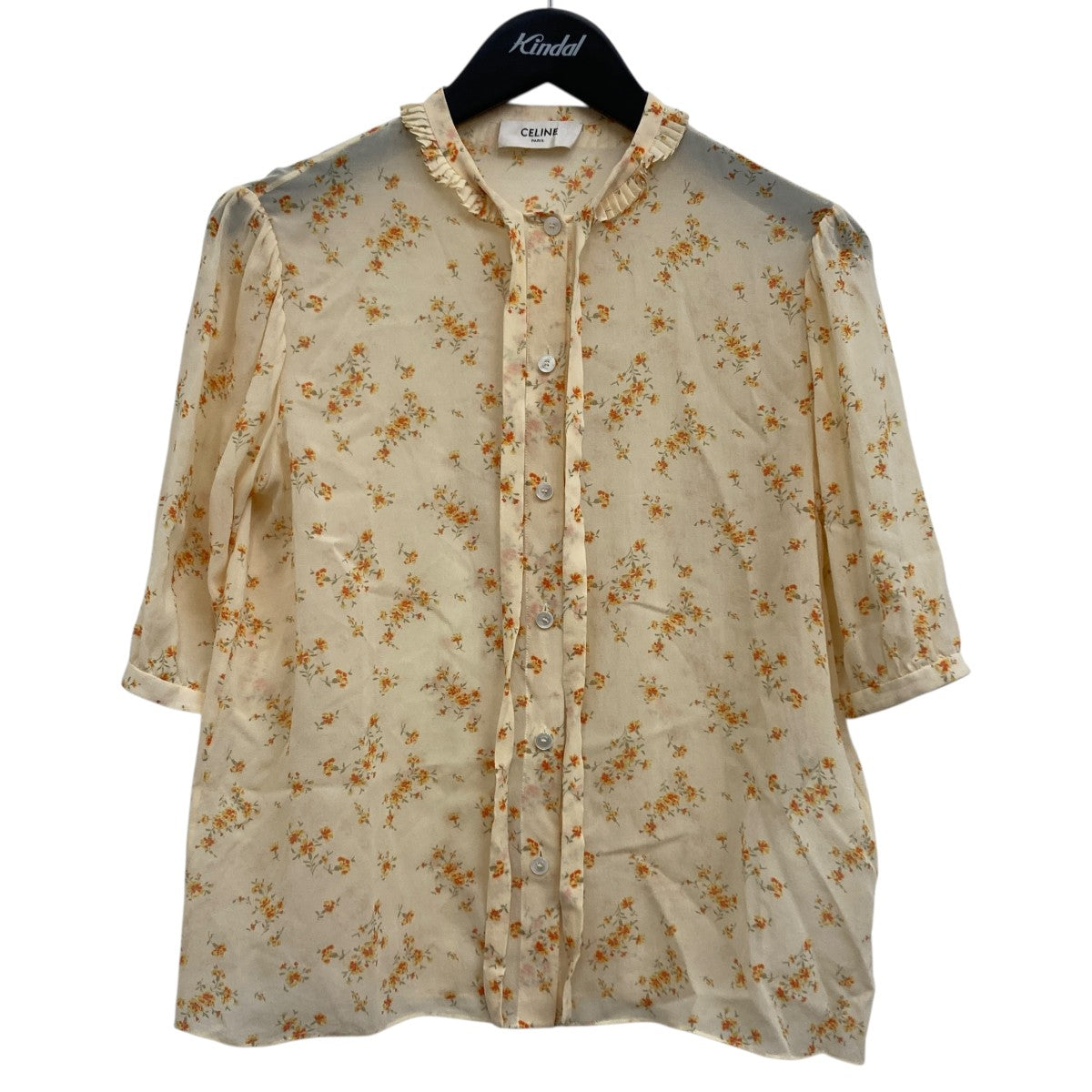 CELINE(セリーヌ) シルクシャツブラウス 2B553271P ベージュ サイズ 36