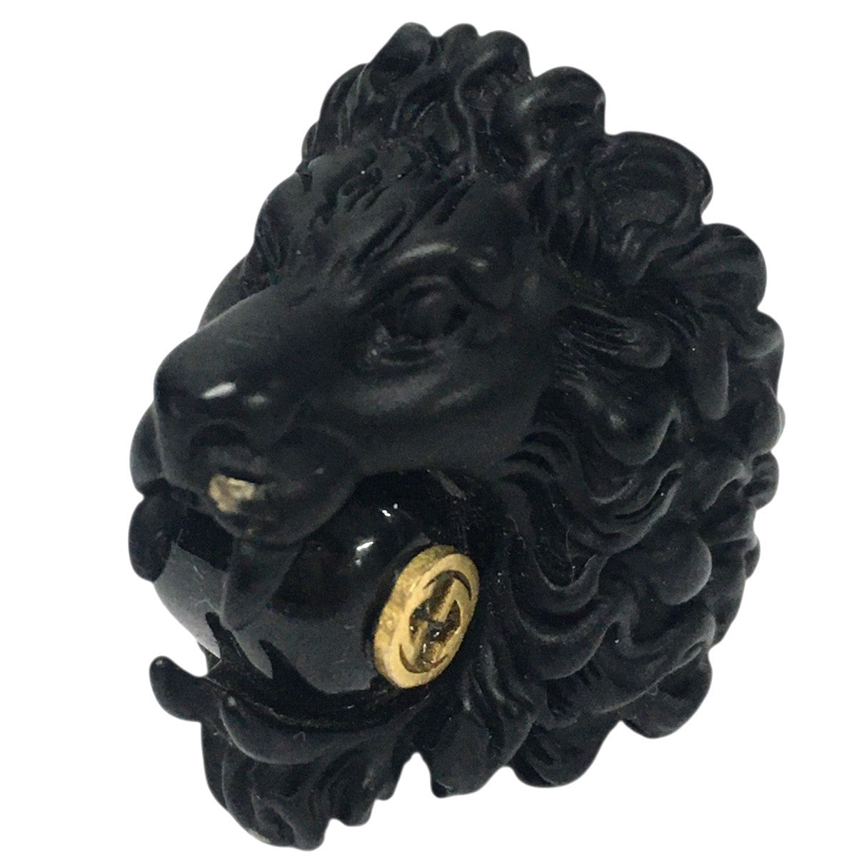 GUCCI(グッチ) Lion Head Ring With Glass Pearl ライオンヘッド