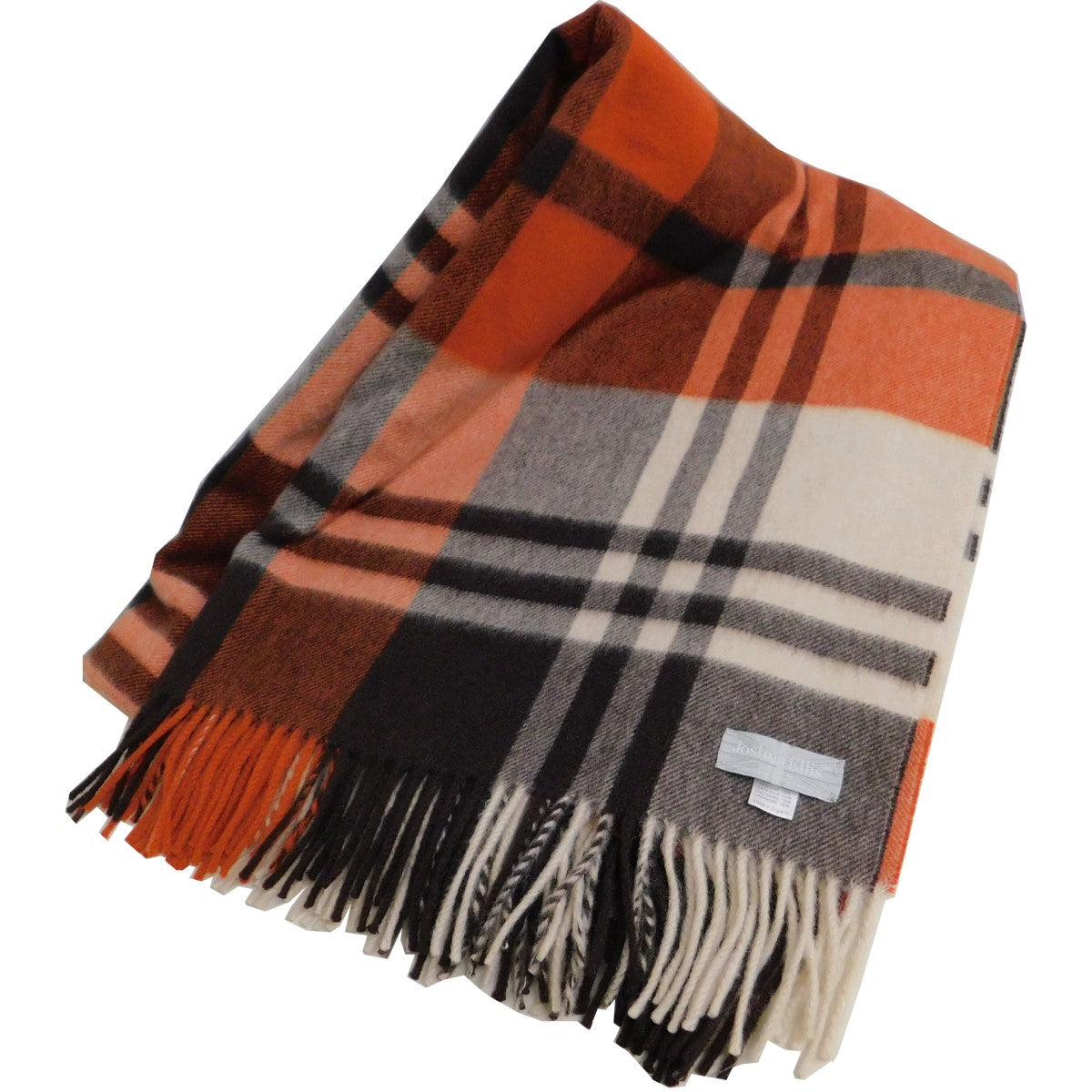 Joshua Ellis(ジョシュアエリス) チェック柄カシミヤ大判ストール