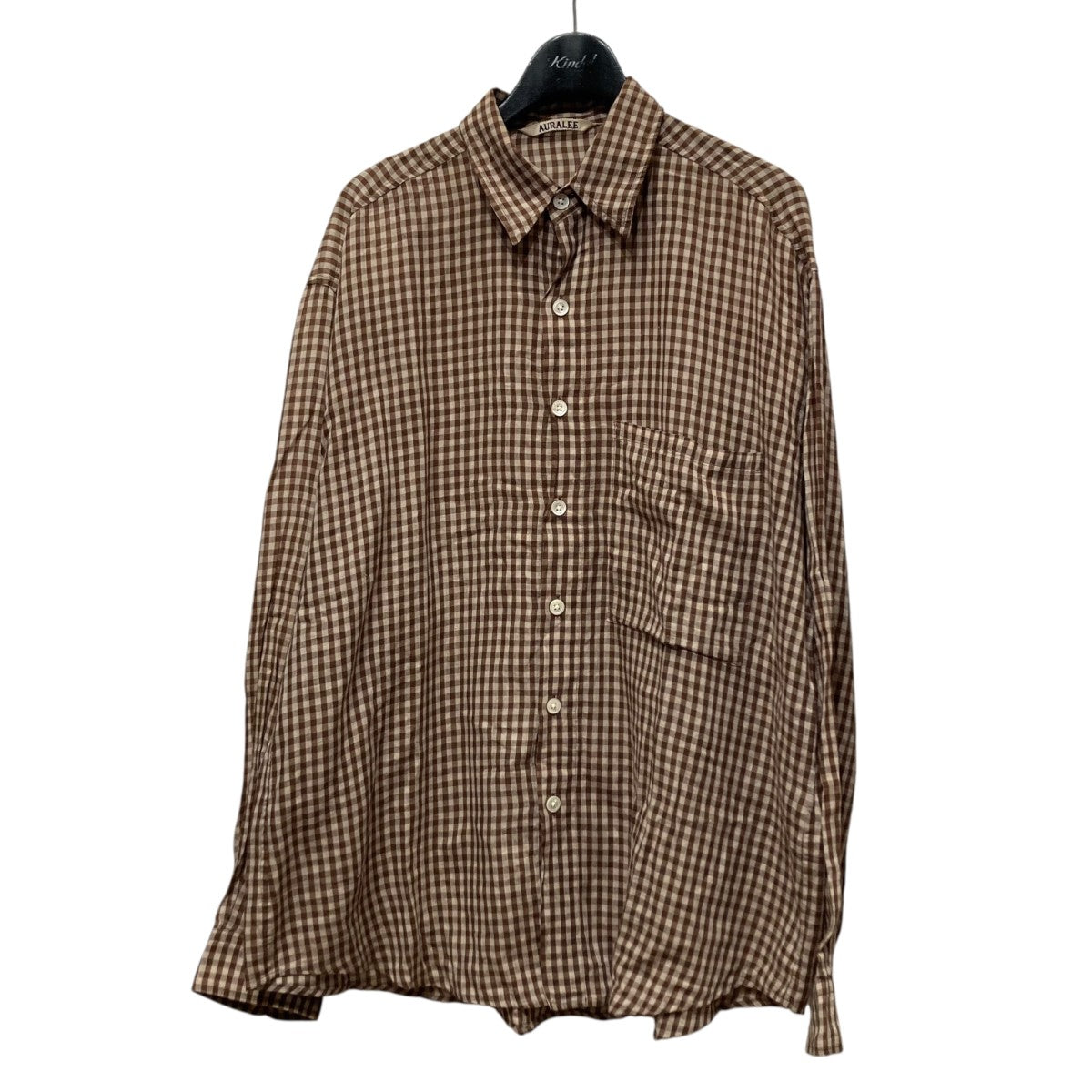 AURALEE(オーラリー) SUPER LIGHT CHECK BIG SHIRTSチェックシャツ