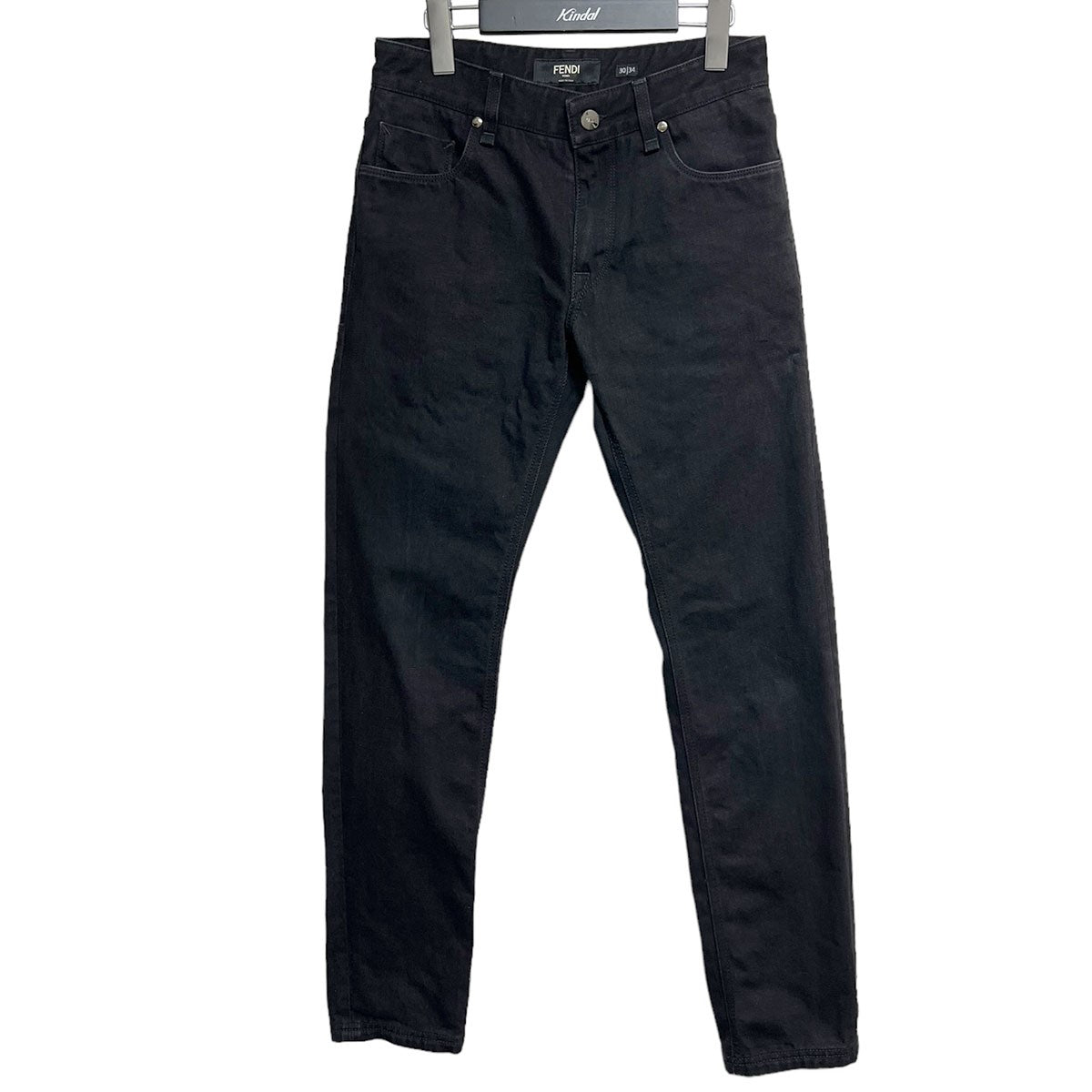 FENDI(フェンディ) 2021SS ズッカ柄刺繍デニムパンツ ブラック サイズ