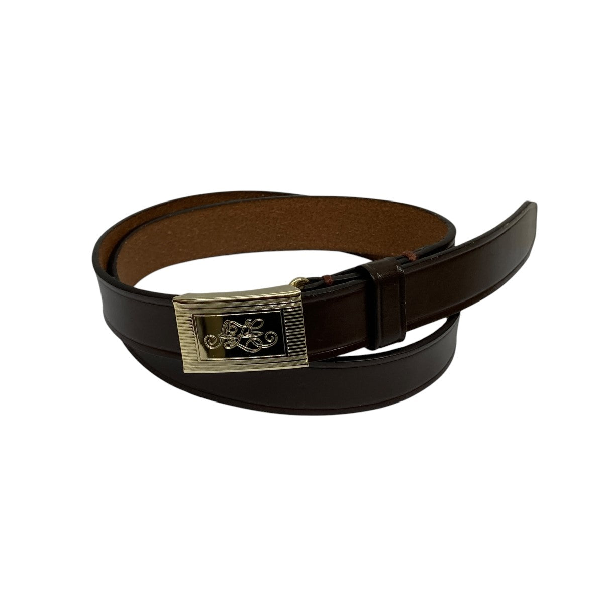 ATLAST ＆ CO(アットラスト) INITIAL BELTレザーベルト ブラウン