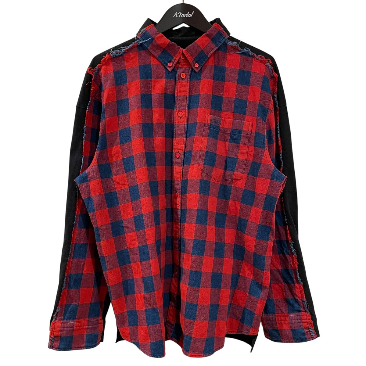 BALENCIAGA(バレンシアガ) チェックシャツ691258 691258 レッド サイズ