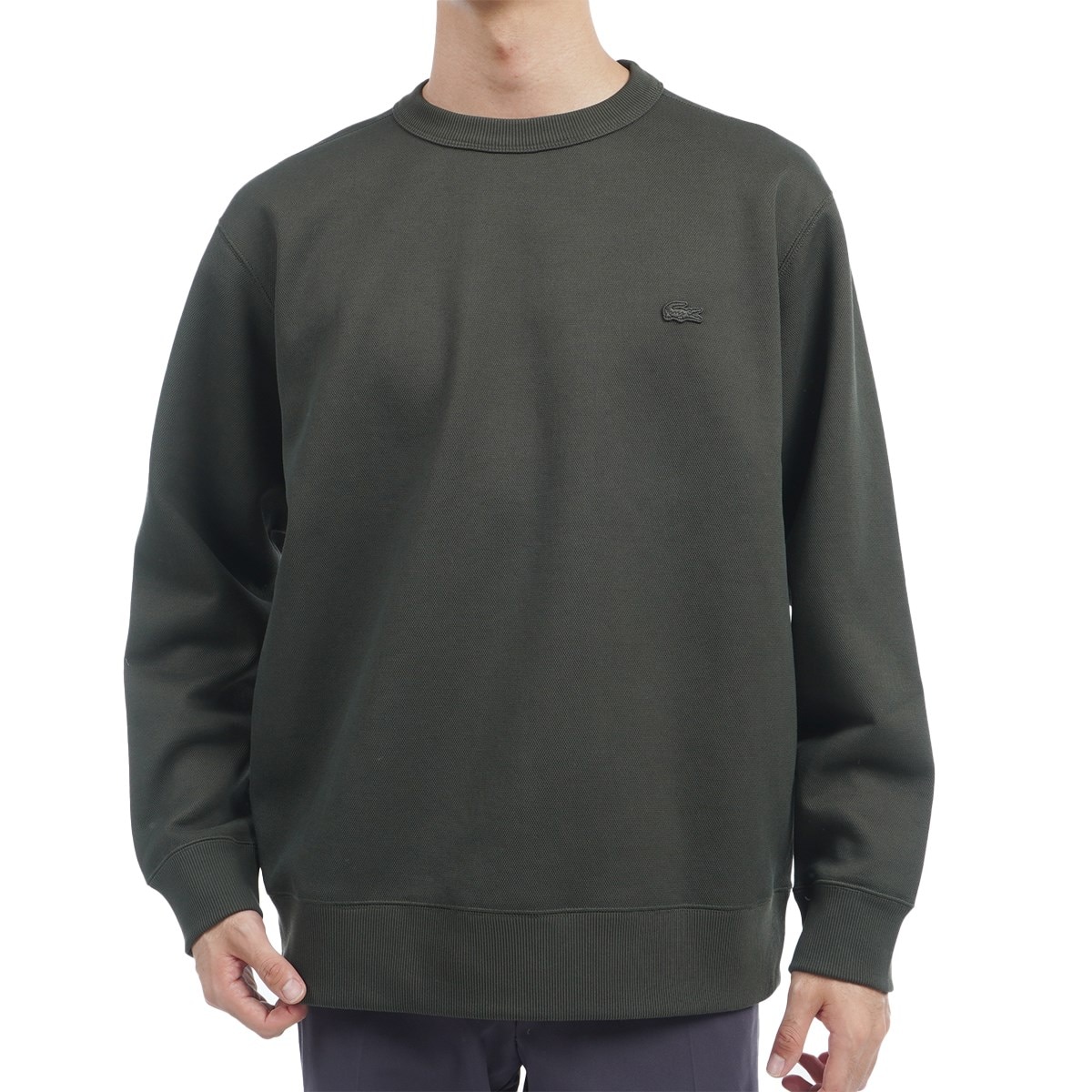 鹿の子ワントーンクルーネックセーター(中間着(セーター、トレーナー