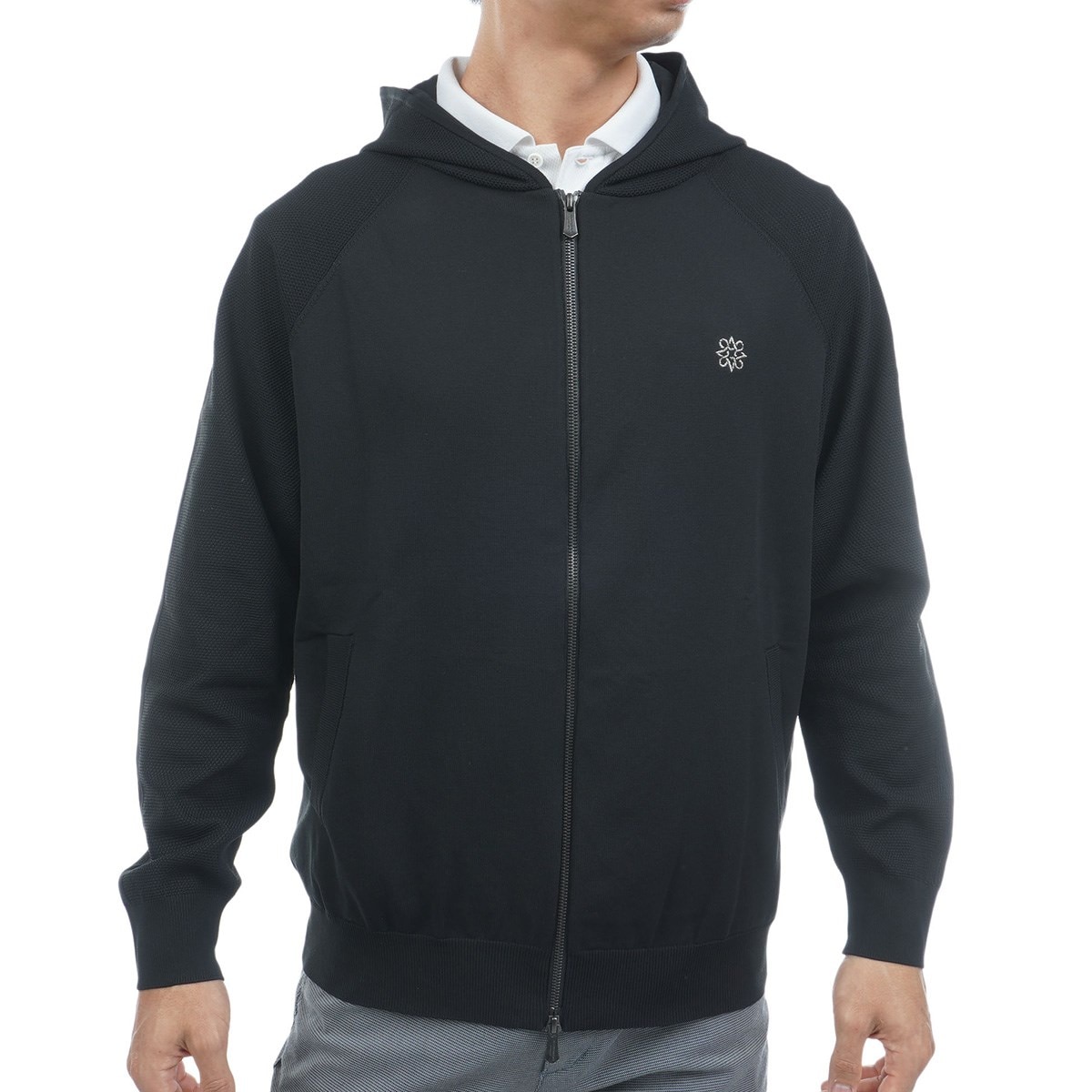 天竺×鹿の子フルジップニットフーディー(中間着(セーター、トレーナー