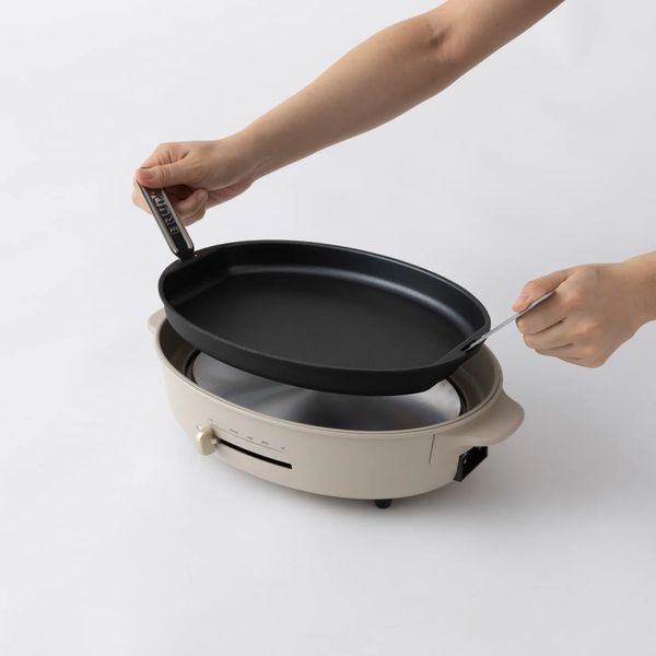 ☆オーバルホットプレート グレージュ|BRUNO|小田急百貨店オンライン