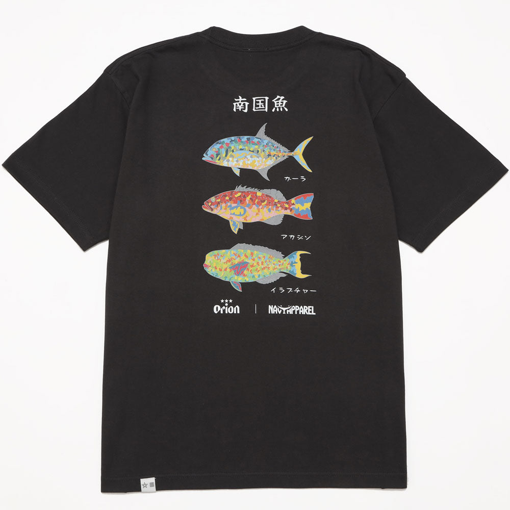 南国魚Tシャツ 【ORION×NAVY APPAREL】（カラー：スミクロ