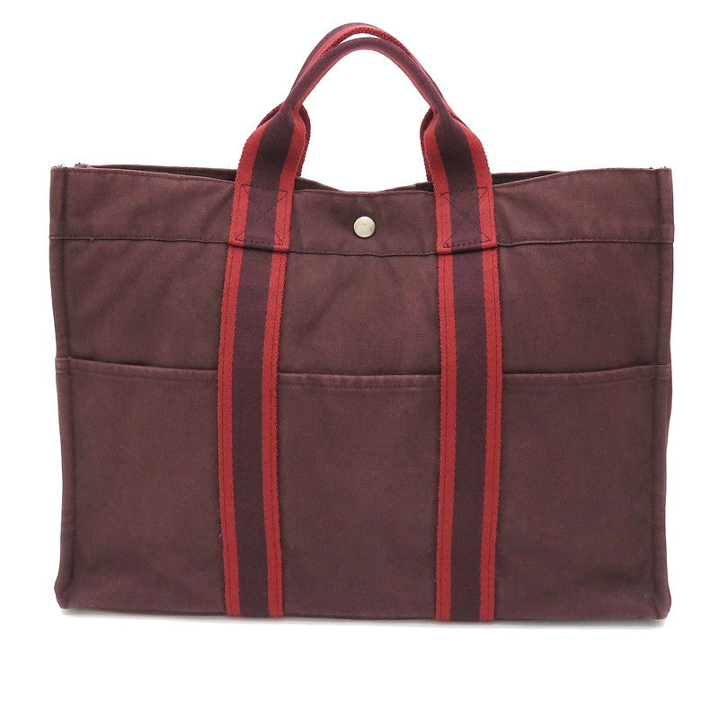 HERMES/エルメス】 フールトゥMM トートバッグ キャンバス ボルドー