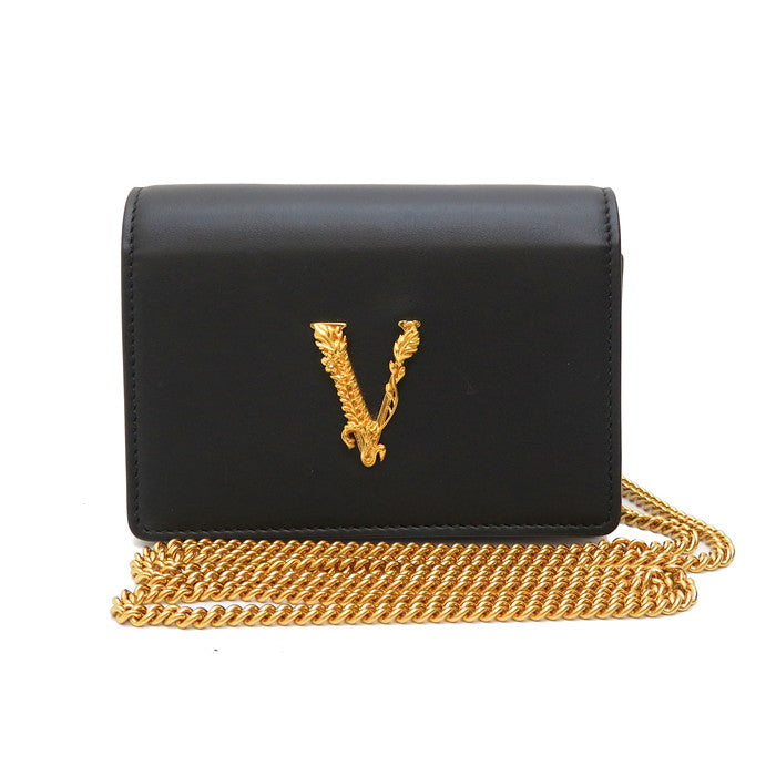VERSACE/ヴェルサーチ】 チェーンミニバッグ ショルダーバッグ レザー