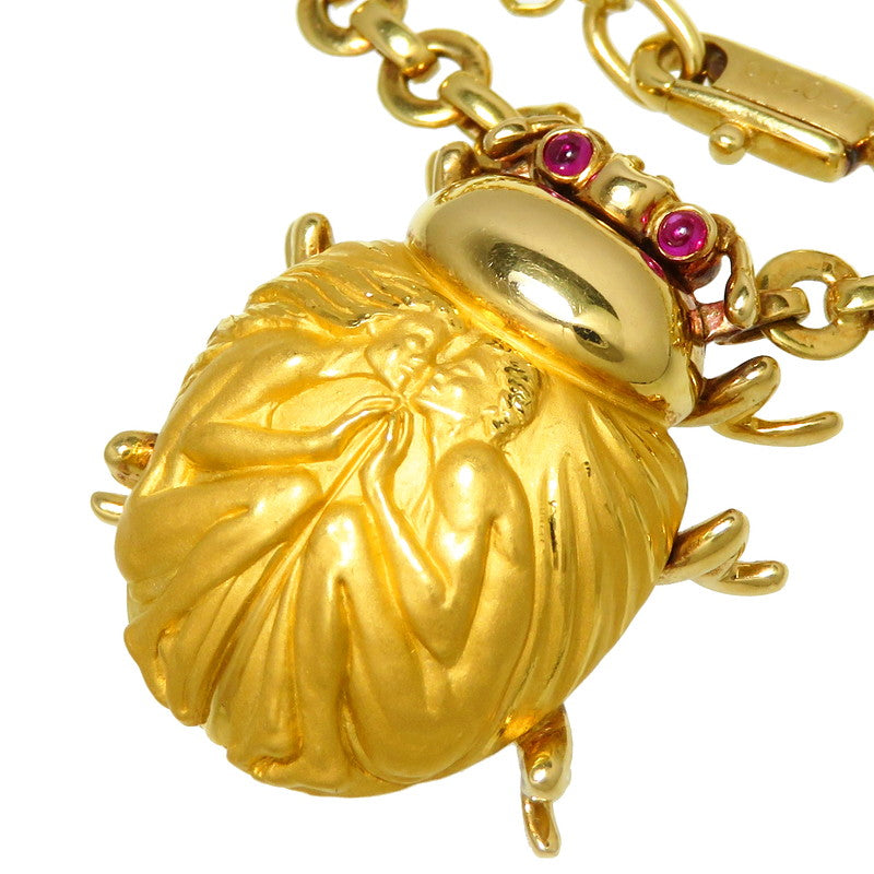 Carrera y Carrera/カレライカレラ】 スカラベ ルビー ネックレス K18