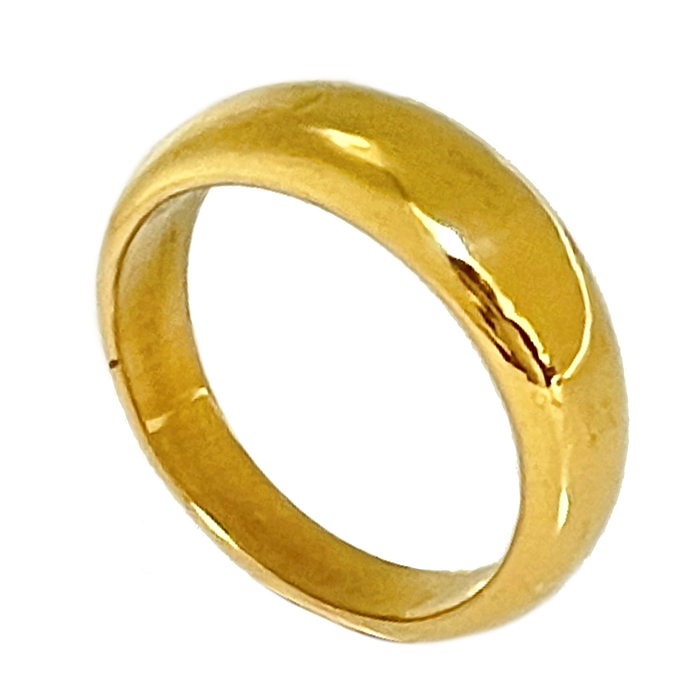 純金 K24 甲丸リング 指輪 約6.8g 約9号 純金 24金 K24 リング 均一幅