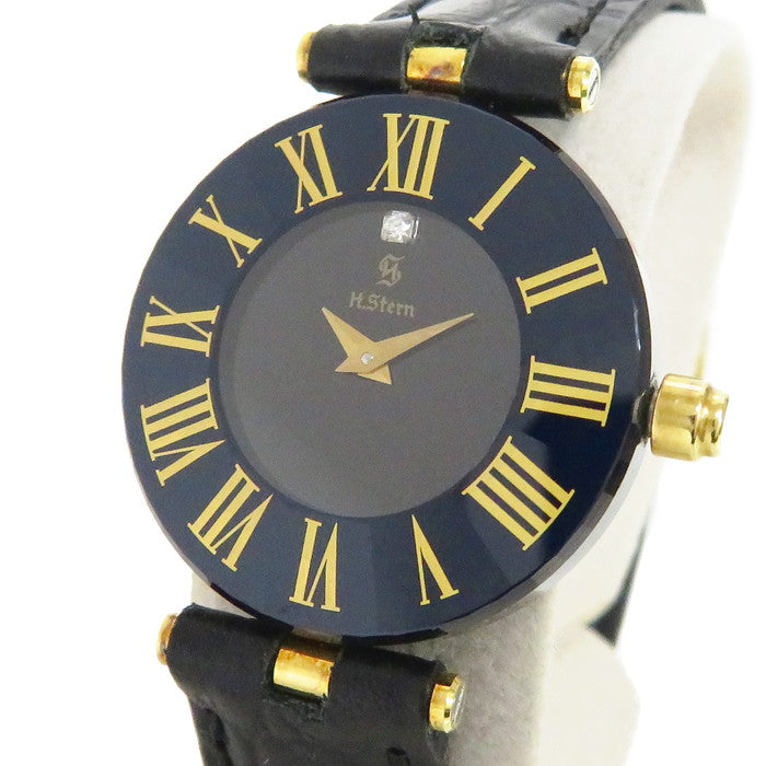 H.Stern/エイチスターン】 ダイヤ入 電池交換済 腕時計 ステンレス