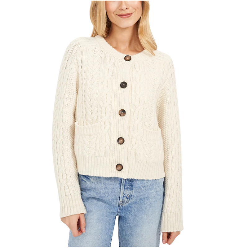 Amalie Cashmere Cardigan | Ivory – Milly & Grace