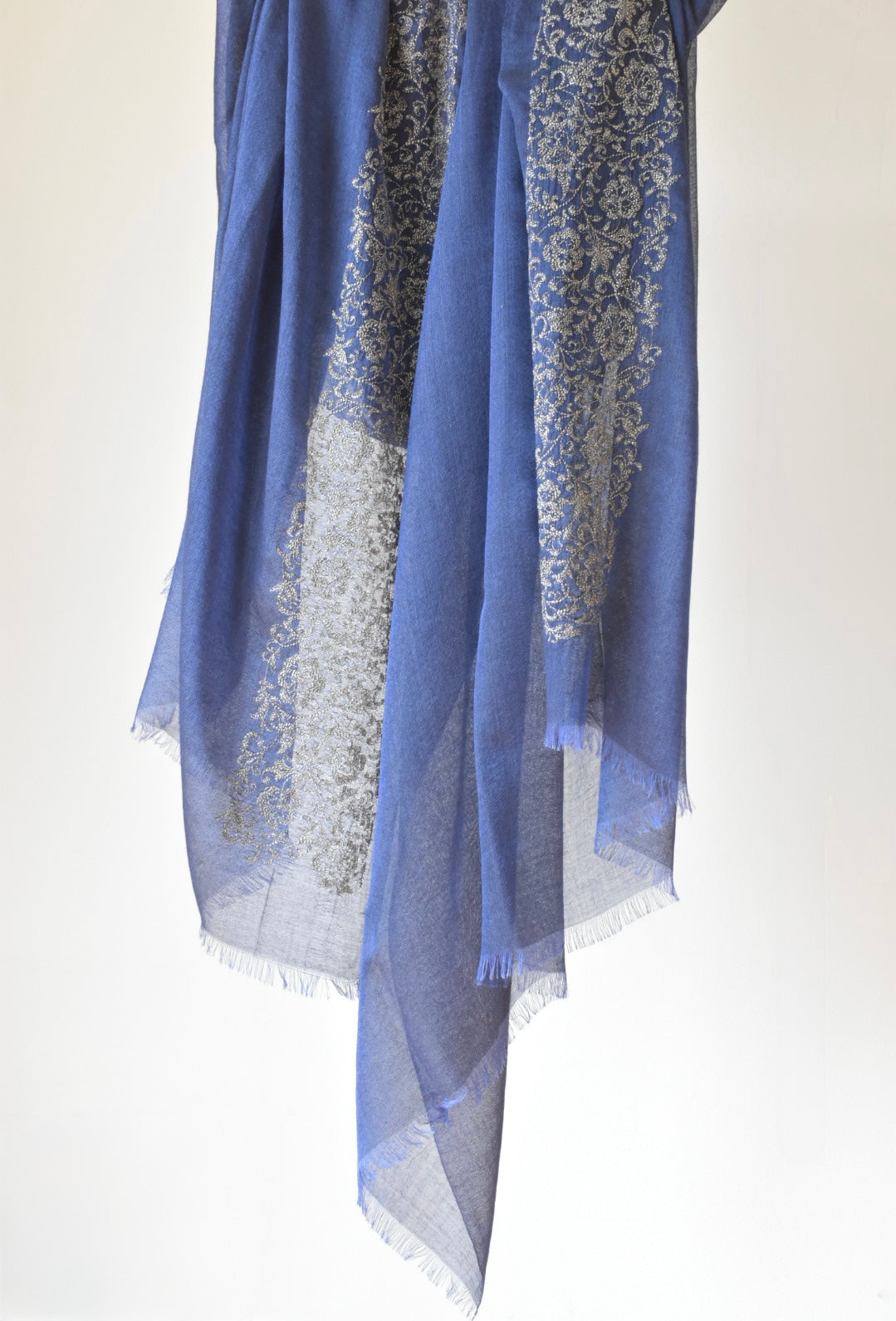 シルクカシミヤ 刺繍ストール 25秋冬新作 Embroidery stole – muto