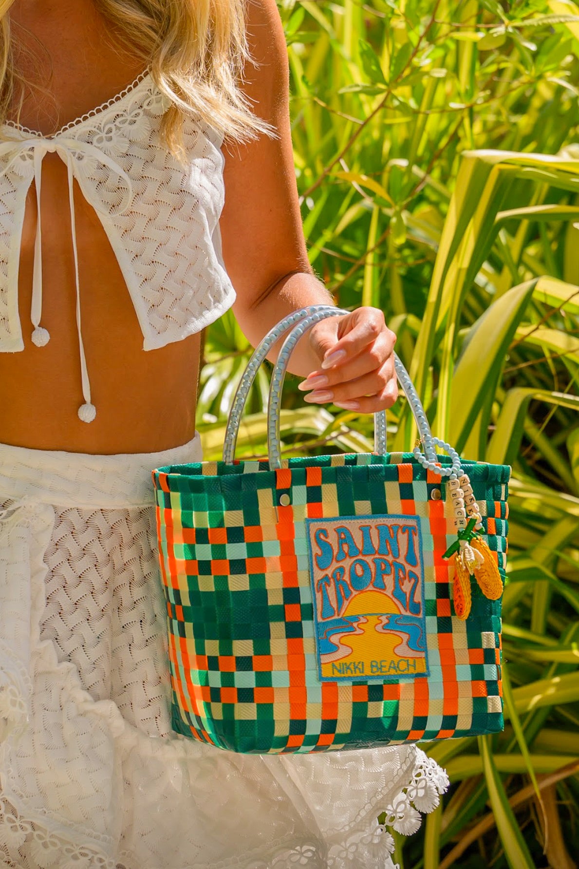 Saint Tropez Orange Small Zuncho Bag Nikki Beach x Mercedes Salazar Co