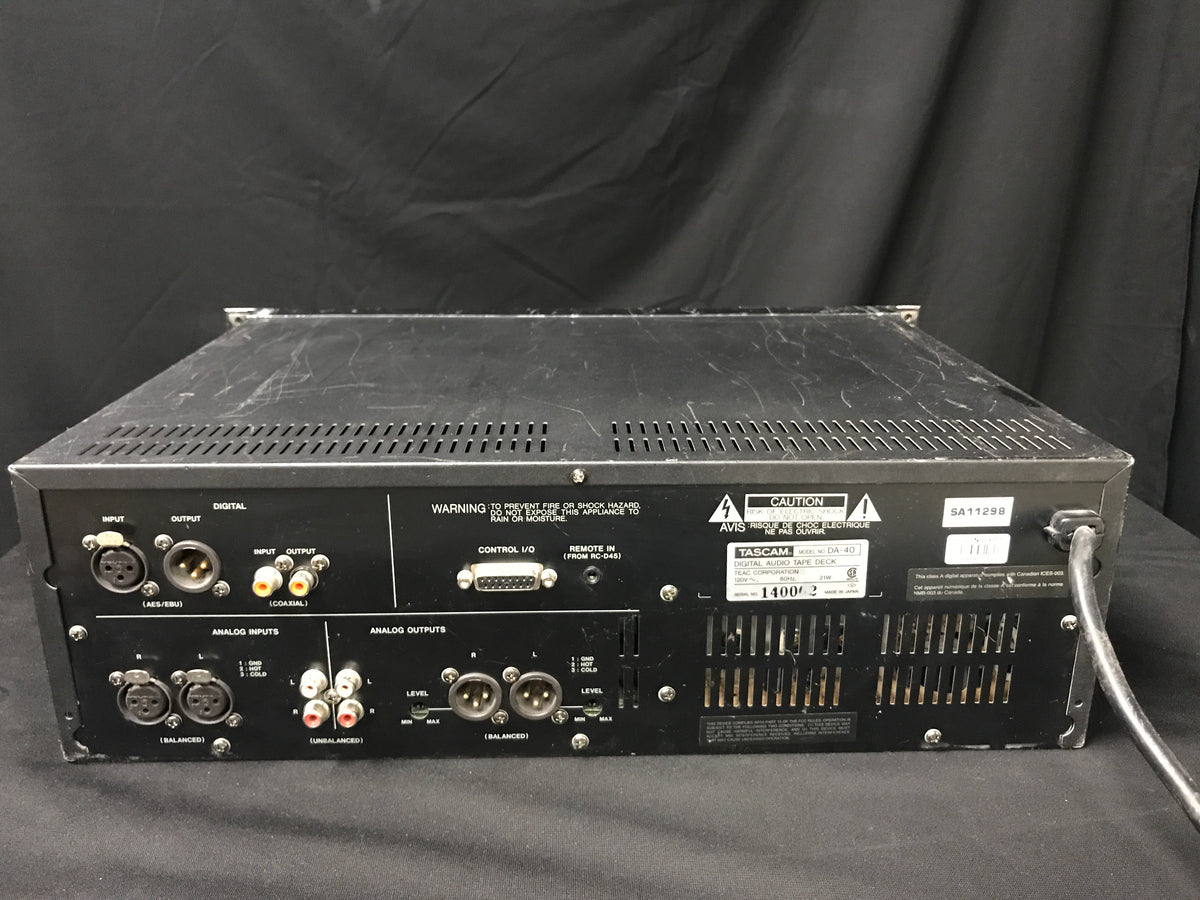 Used Tascam DA-40 DAT Deck – Sound Art Used Gear