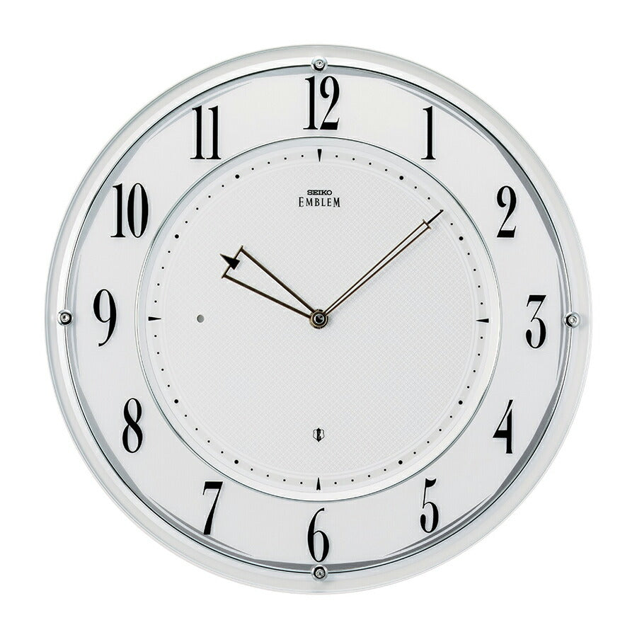 セイコー エムブレム 電波 掛け時計 HS562W クオーツ 電池式 クロック