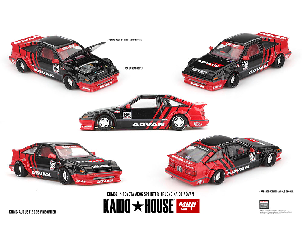 Preorder) Kaido House x Mini GT Toyota AE86 Sprinter Trueno Kaido