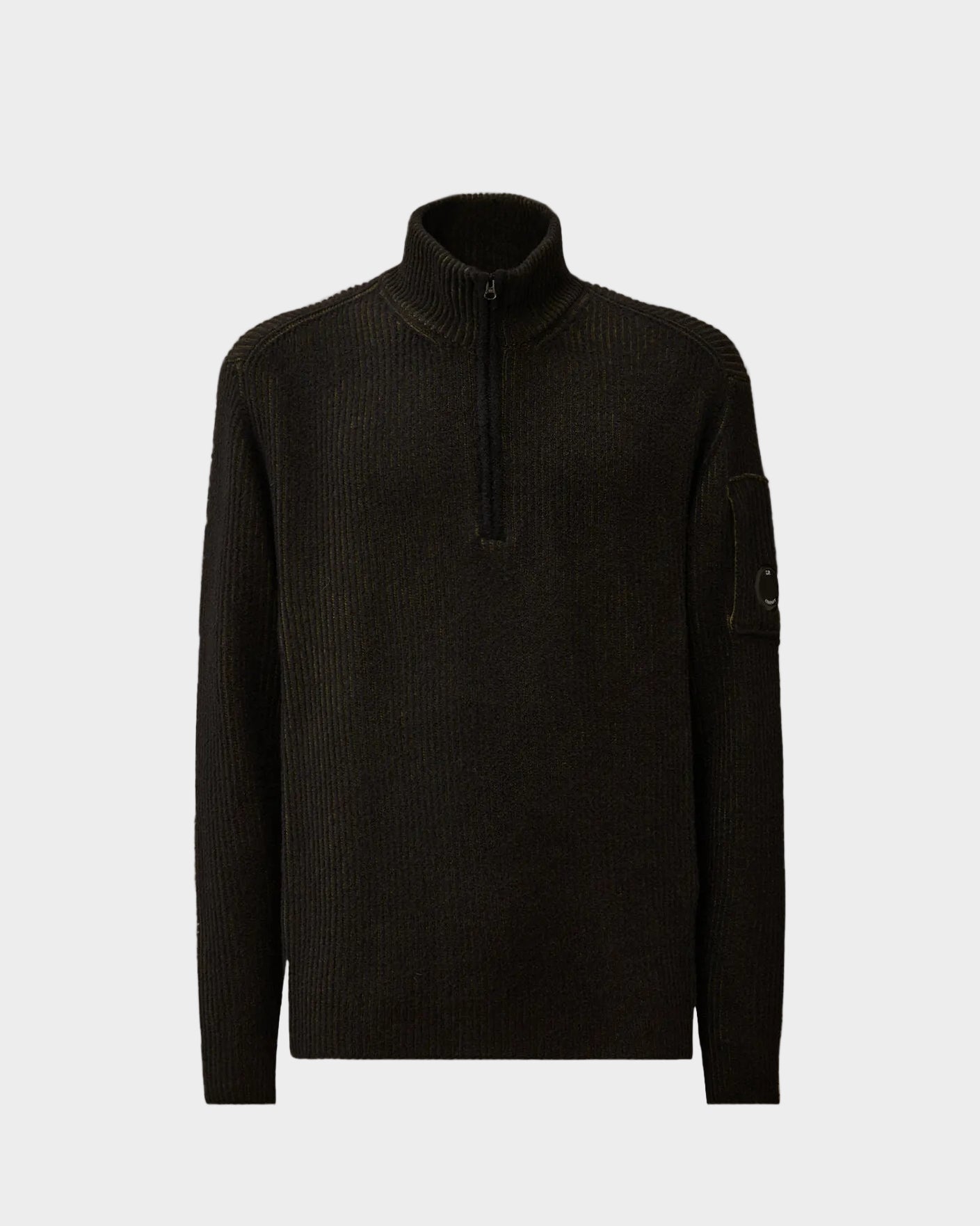 C.P. Company Fleece Knit Half Zip Sweater in Capers : Homme Essentials