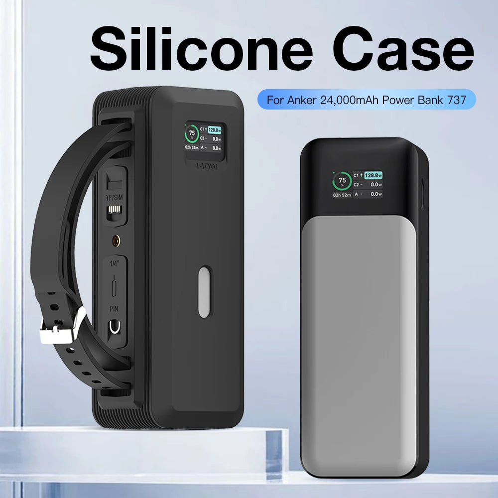Silicone Case for Anker 737 Power Bank 140W 24000mAh PowerCore TF